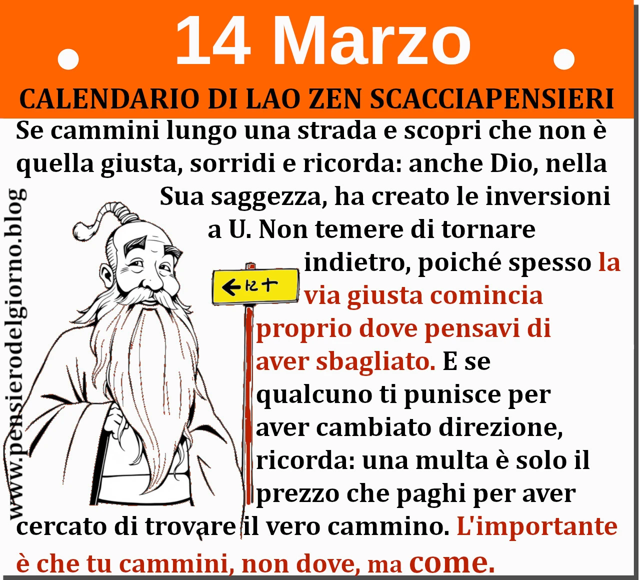 Calendario frasi Lao-Zen-Scacciapensieri