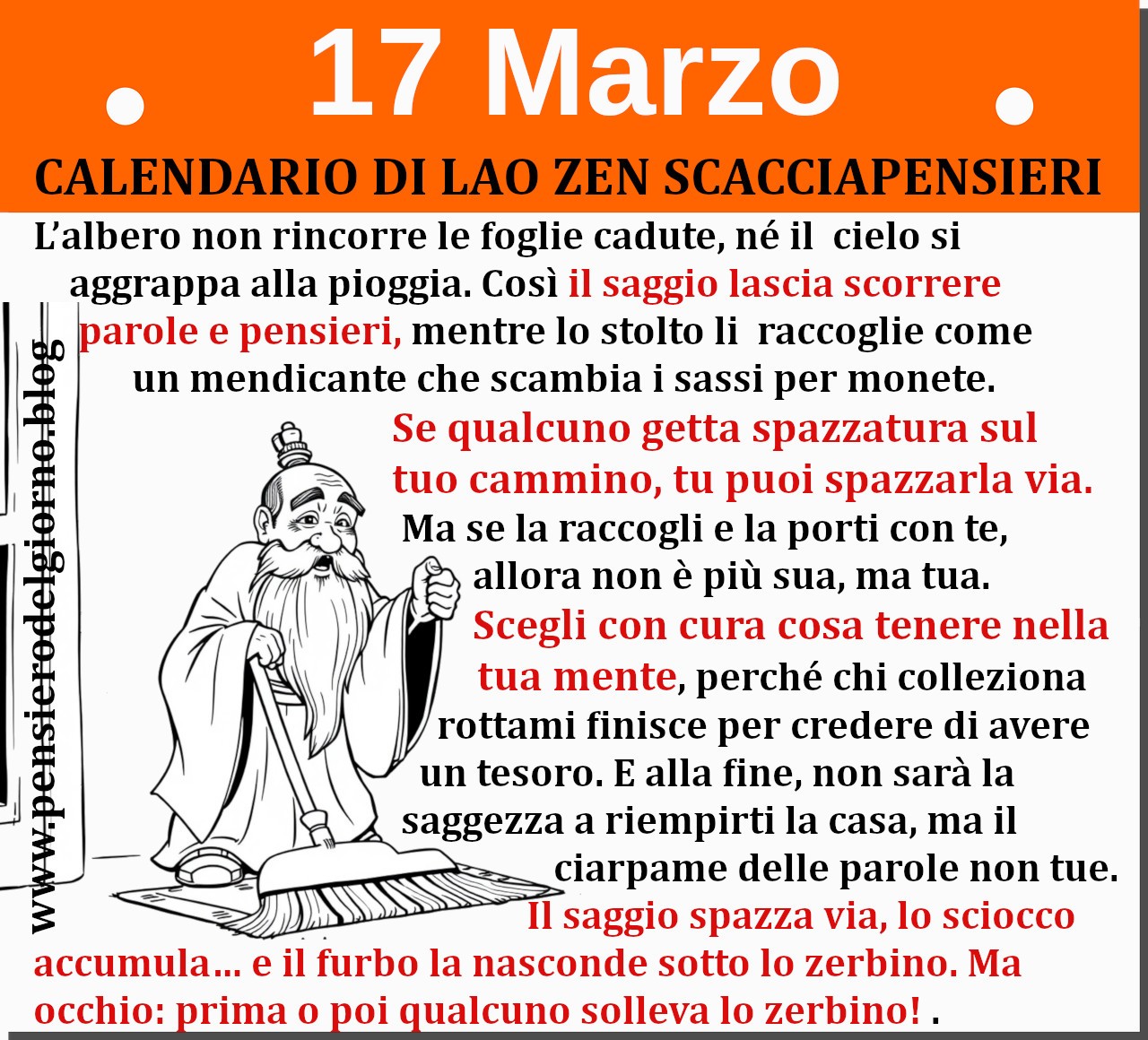 Calendario frasi Lao-Zen-Scacciapensieri