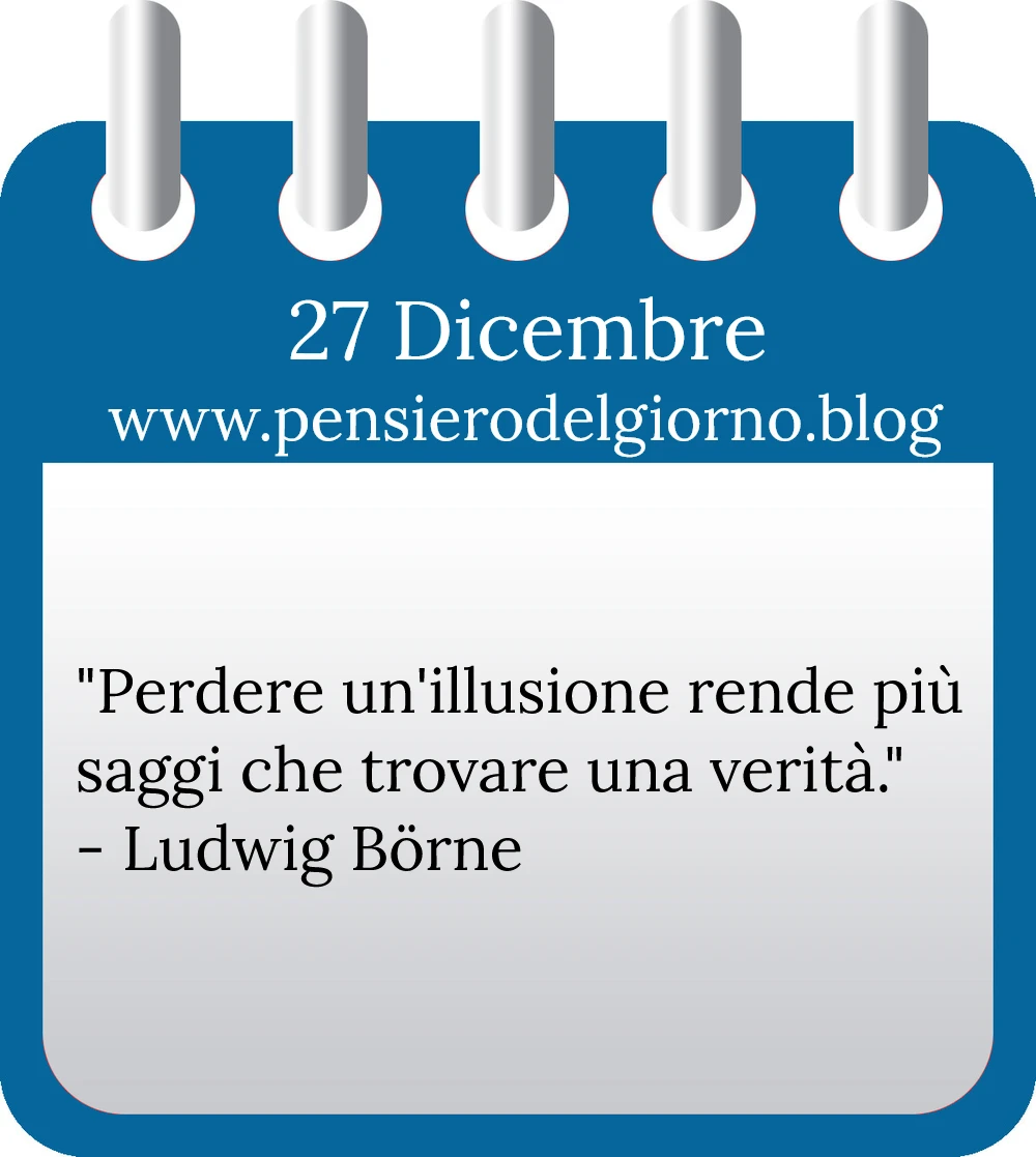 Calendario con frase del giorno 27 Dicembre 2022