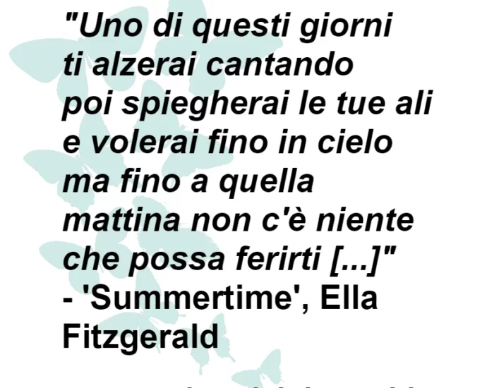 Summertime testo italiano Fitzgerald