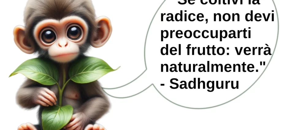 Aforisma Se coltivi la radice il frutto verrà Sadhguru