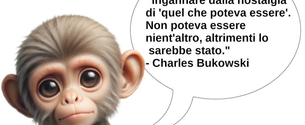 Aforisma Non lasciatevi ingannare dalla nostalgia di quel che poteva essere Bukowski