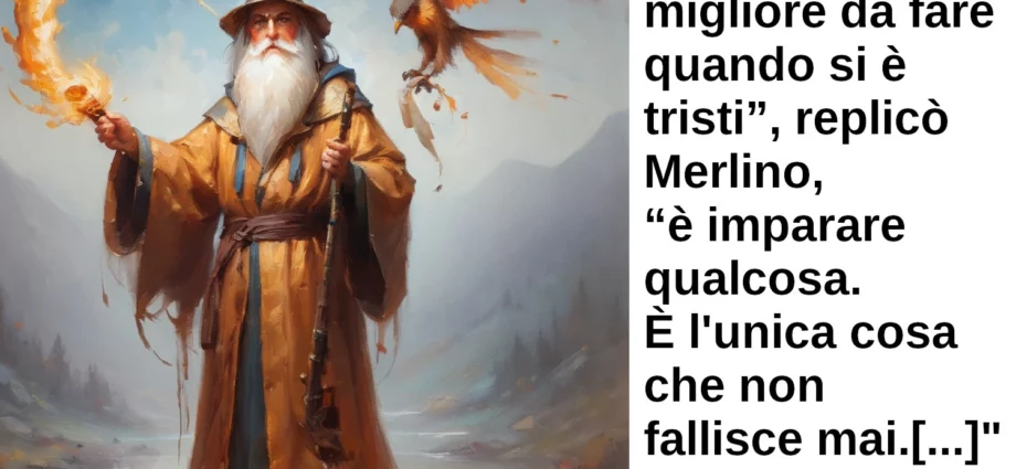 La cosa migliore da fare quando si è tristi Mago Merlino