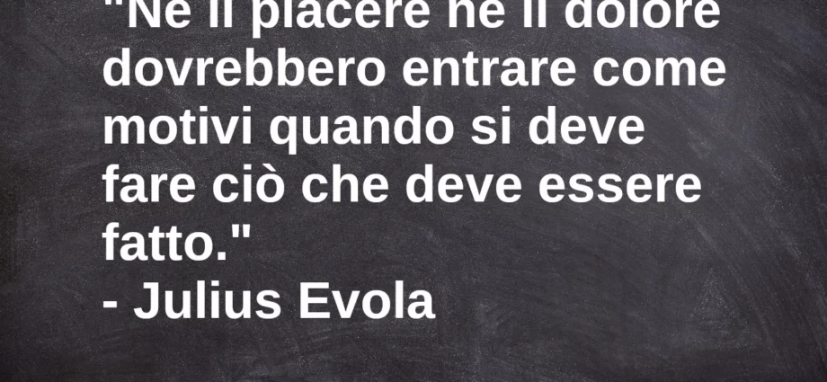 Citazione Fare ciò che deve essere fatto Julius Evola