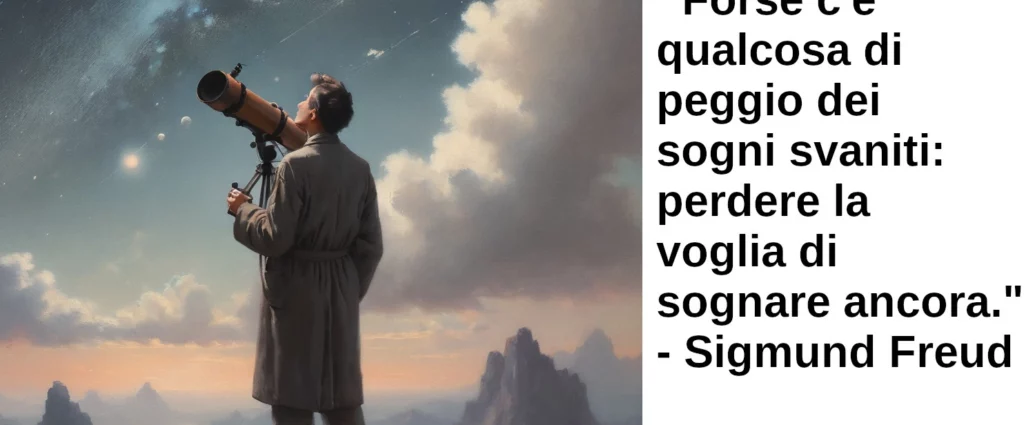 Frase di oggi Forse c'è qualcosa di peggio dei sogni svaniti Freud