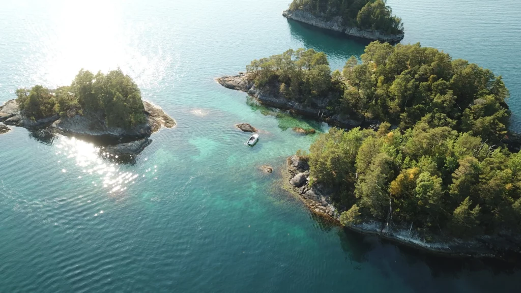 Paesaggio mare dall'alto