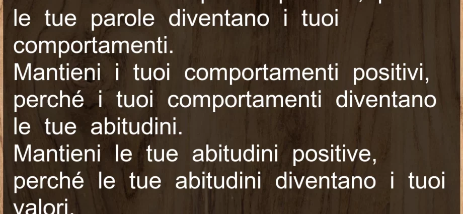 Mantieni i tuoi pensieri positivi. Citazione Gandhi