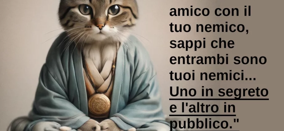 Dice un proverbio saggio: Se vedi il tuo amico con il tuo nemico, sappi che entrambi sono tuoi nemici.