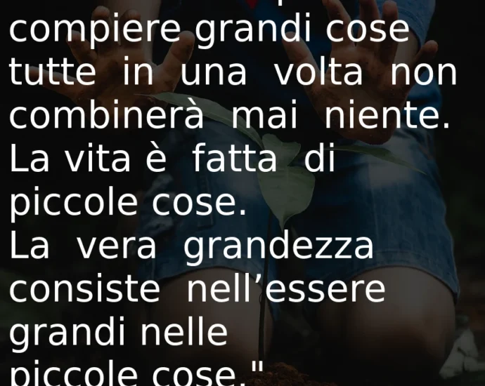 Citazione del giorno: La vera grandezza consiste nell’essere grandi nelle piccole cose. Samuel Johnson