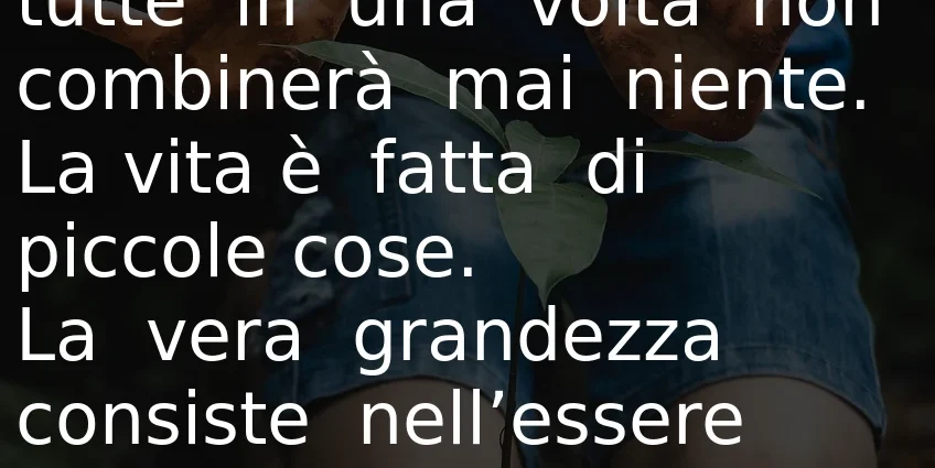 Citazione del giorno: La vera grandezza consiste nell’essere grandi nelle piccole cose. Samuel Johnson