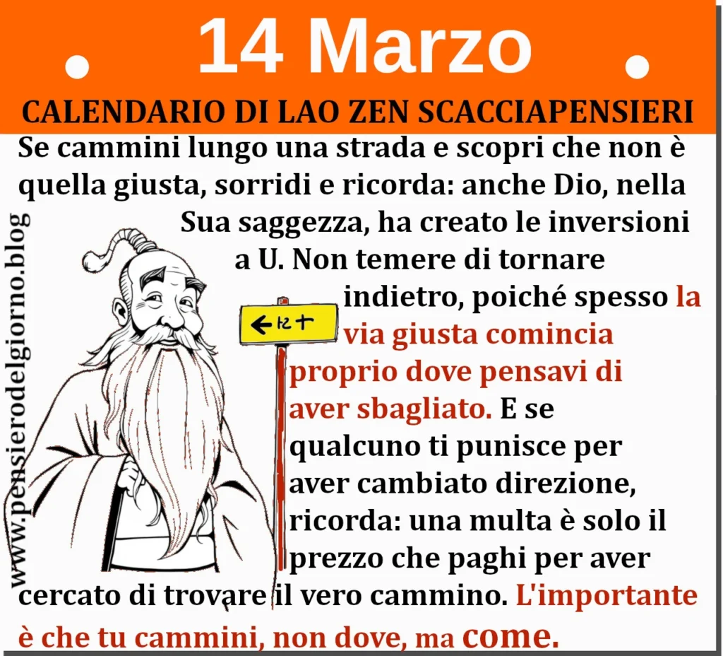 Calendario con frase divertente ironica di Lao Zen Scacciapensieri